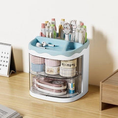 Multi-Functional Desk Organizer Pen Holder Double Layers Rotating